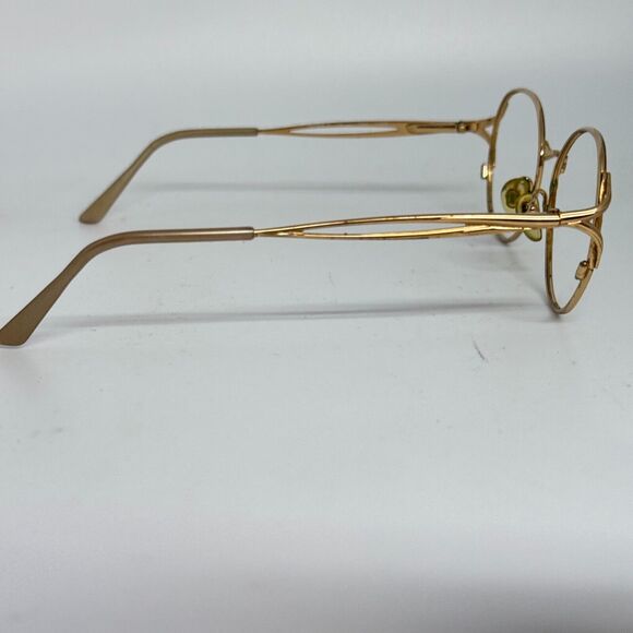 L’amy Nadine Eyeglasses Frames Gold Brown Full Rim Frames H5559 - Picture 4 of 8